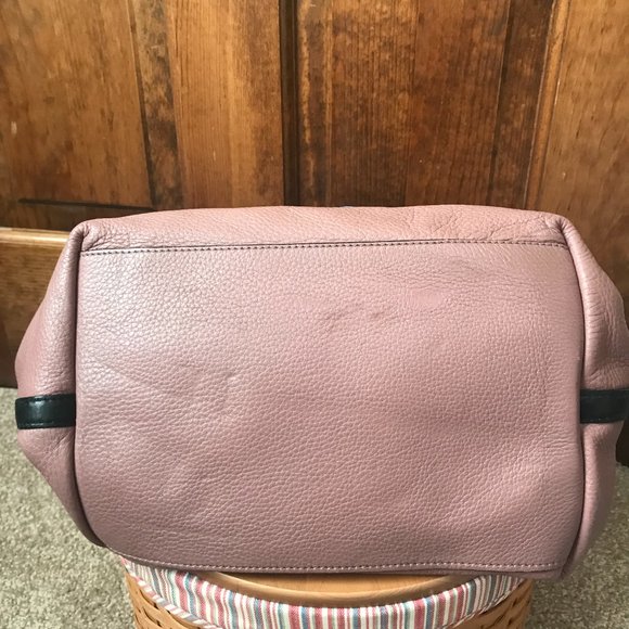 Michael Kors Colgate XL Mauve & Black Pebbled Leather Grab Bag - Picture 16 of 16